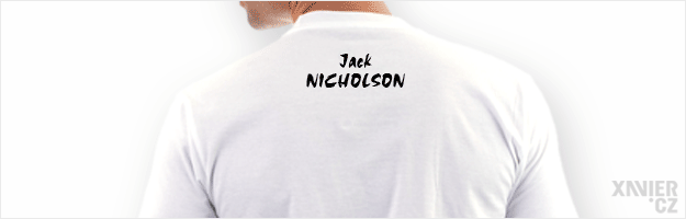 Originln Drkov Balen trika, triko Jack Nicholson, Xavier.cz eshop triek Jack Nicholson, originln trika s potiskem Jack Nicholson, originln drky pro mue, eny, k narozeninm a vnocm v originlnm drkovm balen Jack Nicholson, filmy 