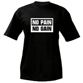 Tričko s potiskem No Pain No Gain