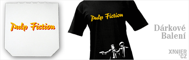 Originln Drkov Balen trika, triko Pulp Fiction, Xavier.cz eshop Pulp Fiction, originln trika s potiskem Pulp Fiction, originln drky pro mue, eny, k narozeninm a vnocm v originlnm drkovm balen Pulp Fiction, filmy, serily online